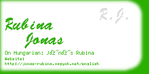 rubina jonas business card